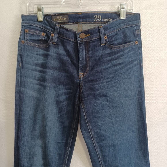 J. Crew Women's 29R Regular MATCHSTICK Stretch Skinny Jeans Medium Wash Denim - Picture 3 of 10